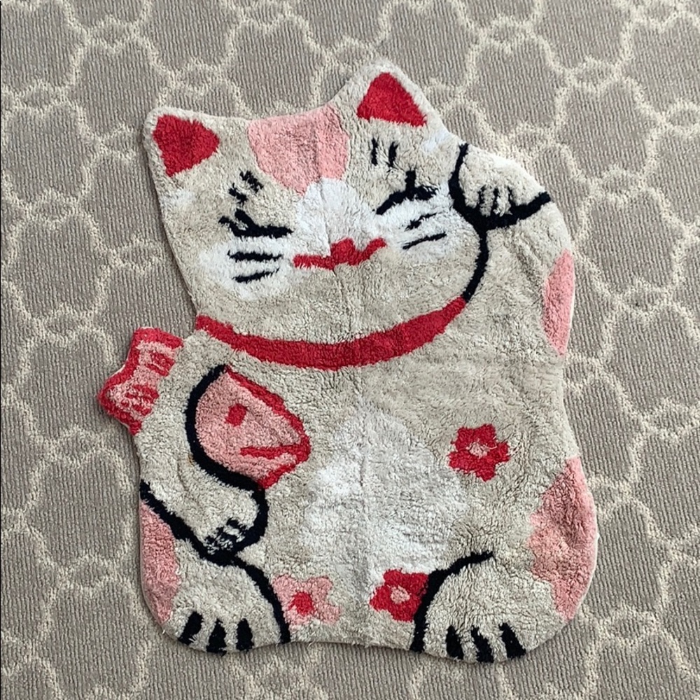 Kawaii Urban Outfitters Kitty Cat Bath Mat
